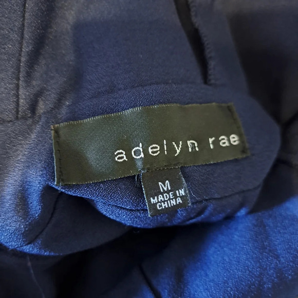 Adelyn Rae navy blue lace romper. Size Medium. Cut out back. - Picture 8 of 9